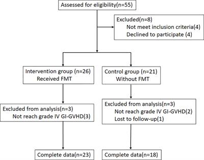 Safety and Efficacy of Fecal Microbiota Transplantation for Grade IV Steroid Refractory GI-GvHD Patients: Interim Results From FMT2017002 Trial